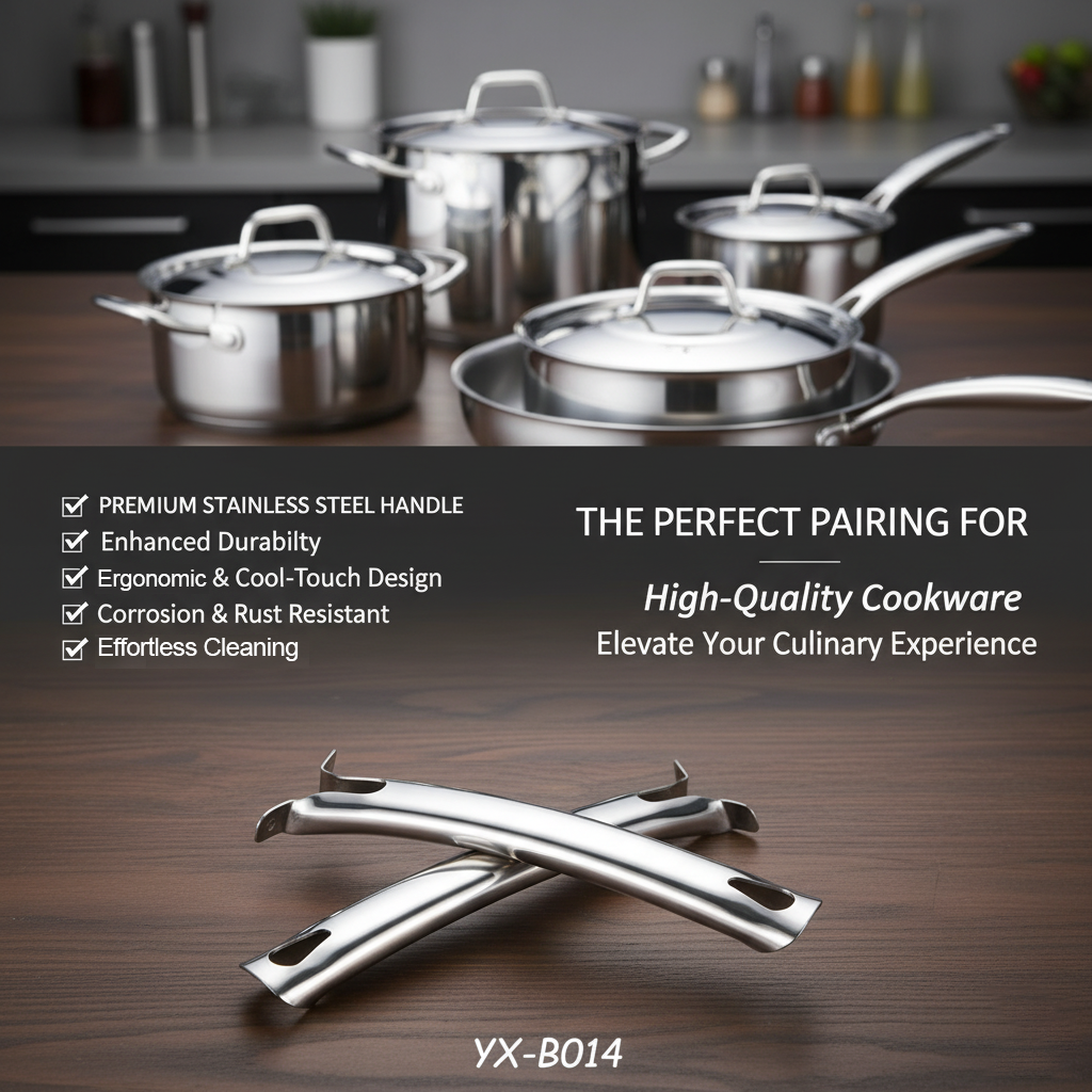 B-014 Hollow-Core Stainless Steel Cookware Ergonomic Handle-Forked (Split-End) Handles