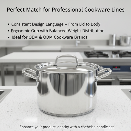 C-018 Stainless Steel Cookware Handle Set (Body Handle + Lid Knob)