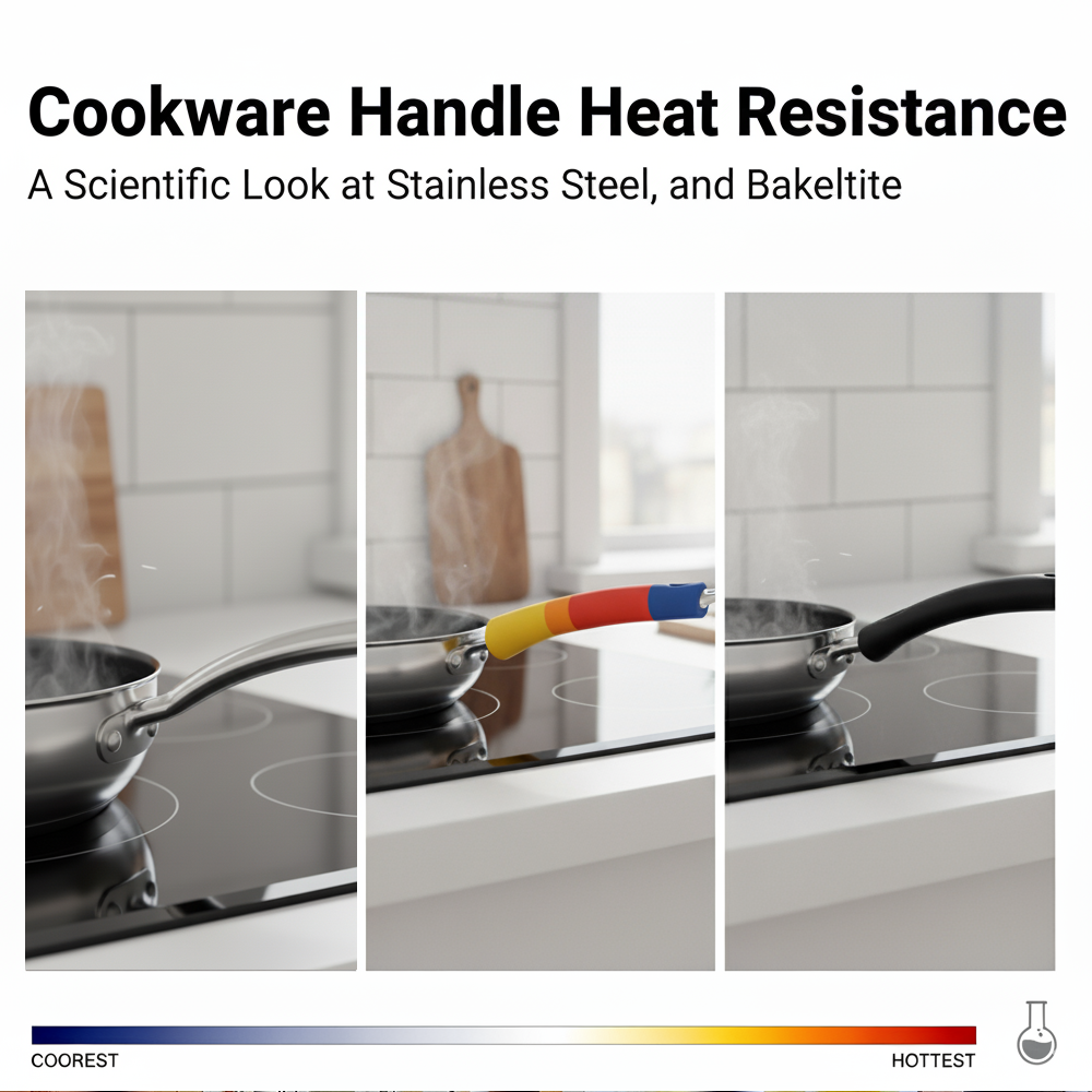 Cookware Handle Heat Resistance - A Scientific Look at Stainless Steel, Silicone, and Bakelite