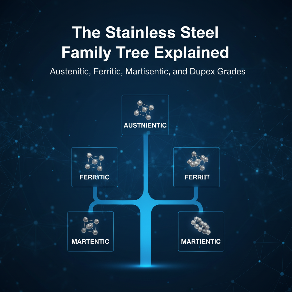 The Stainless Steel Family Tree Explained - Austenitic, Ferritic, Martensitic, and Duplex Grades