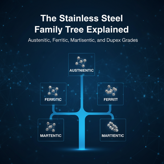 The Stainless Steel Family Tree Explained - Austenitic, Ferritic, Martensitic, and Duplex Grades