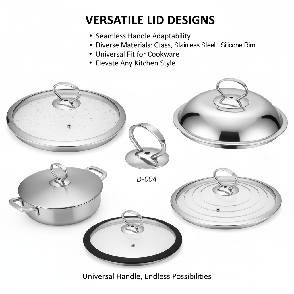 LineGrip Handle Series Stainless Steel Lid Knob for Cookware & Replacement Pot Lids