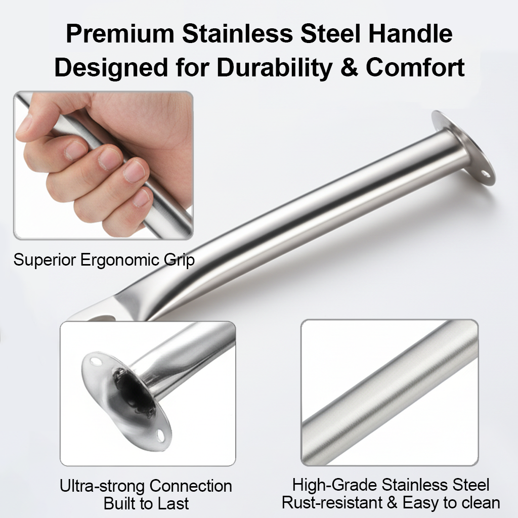 B-004 Hollow-Core Stainless Steel Cookware Handle