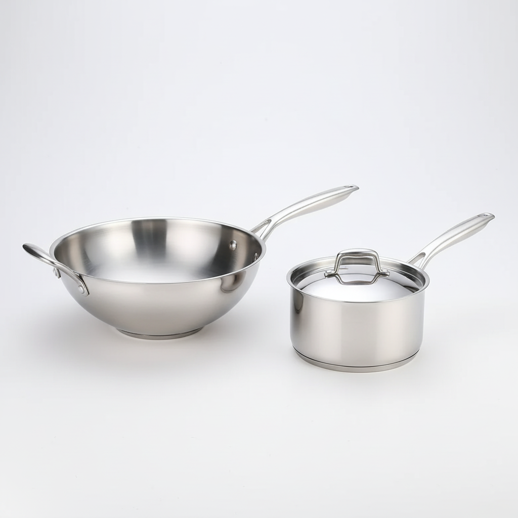 B-009 Hollow-Core Stainless Steel Cookware Ergonomic Handle-Forked (Split-End) Handles