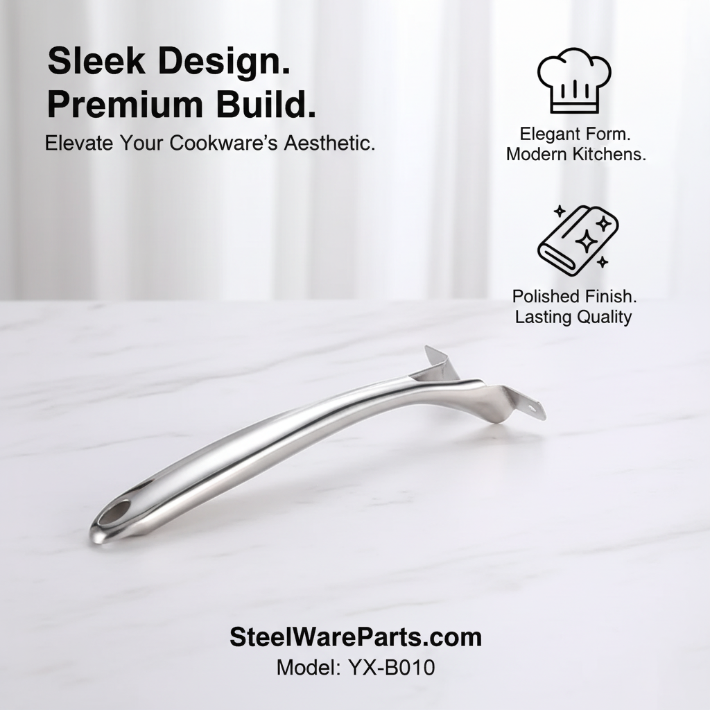 B-010 Hollow-Core Stainless Steel Cookware Ergonomic Handle-Forked (Split-End) Handles