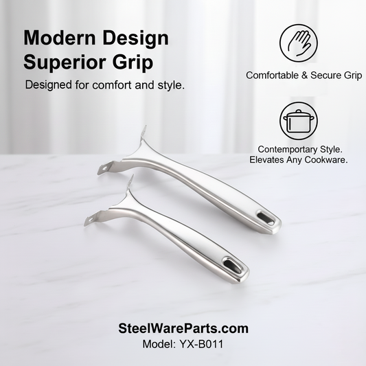 B-011 Hollow-Core Stainless Steel Cookware Ergonomic Handle-Forked (Split-End) Handles