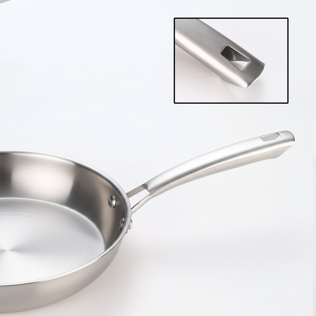 B-012 Hollow-Core Stainless Steel Cookware Ergonomic Handle-Forked (Split-End) Handles