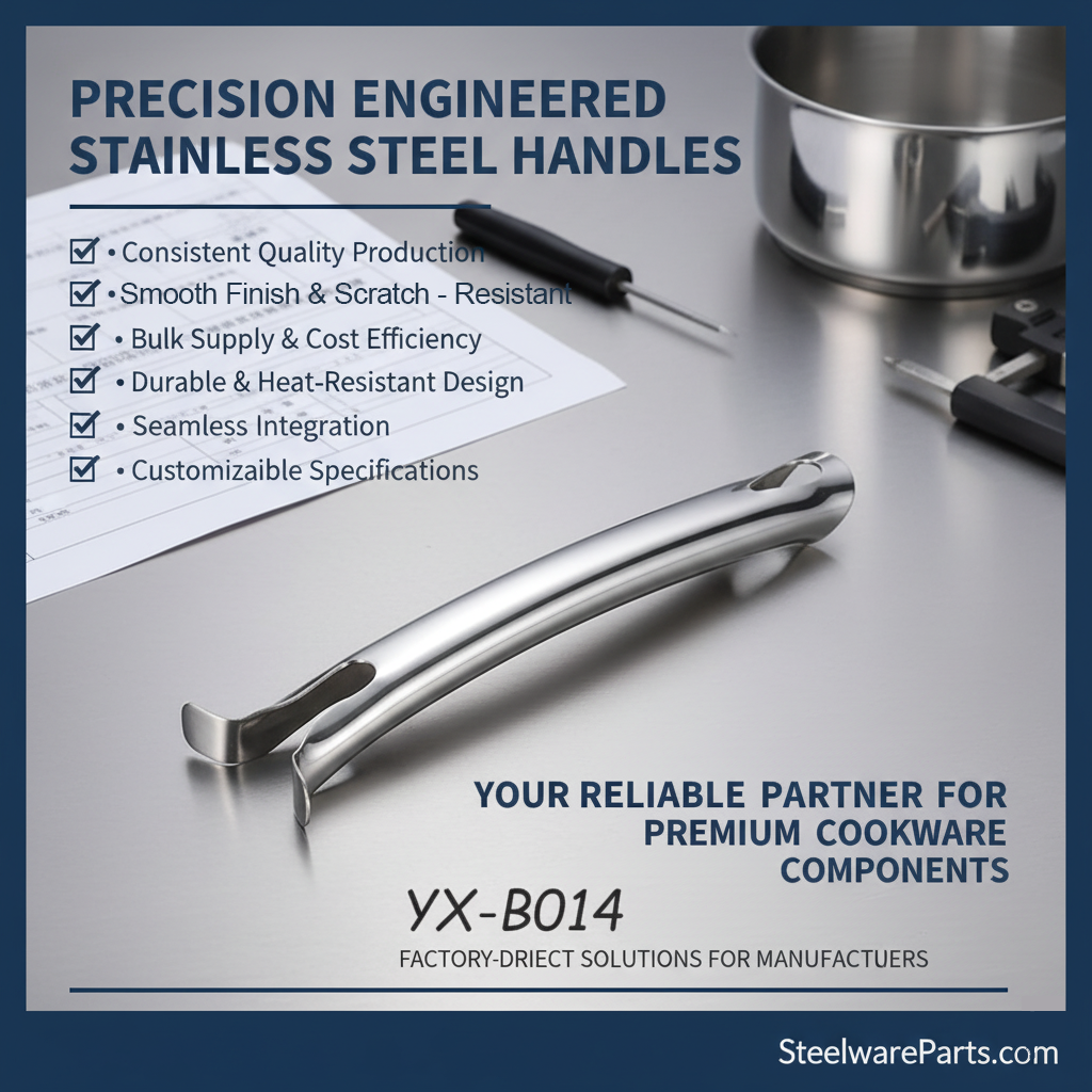 B-014 Hollow-Core Stainless Steel Cookware Ergonomic Handle-Forked (Split-End) Handles