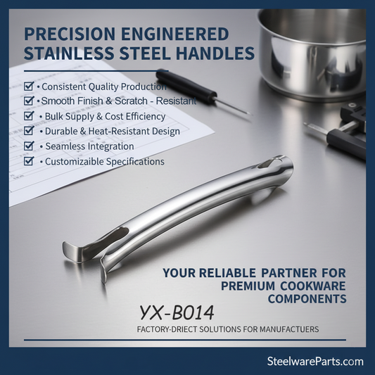 B-014 Hollow-Core Stainless Steel Cookware Ergonomic Handle-Forked (Split-End) Handles