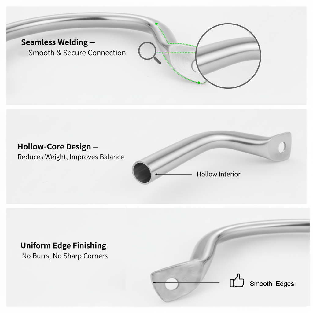 C-002 Hollow-Core Stainless Steel Side Loop Handles