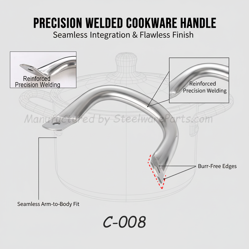 C-008 Hollow-Core Stainless Steel Side Loop Handles