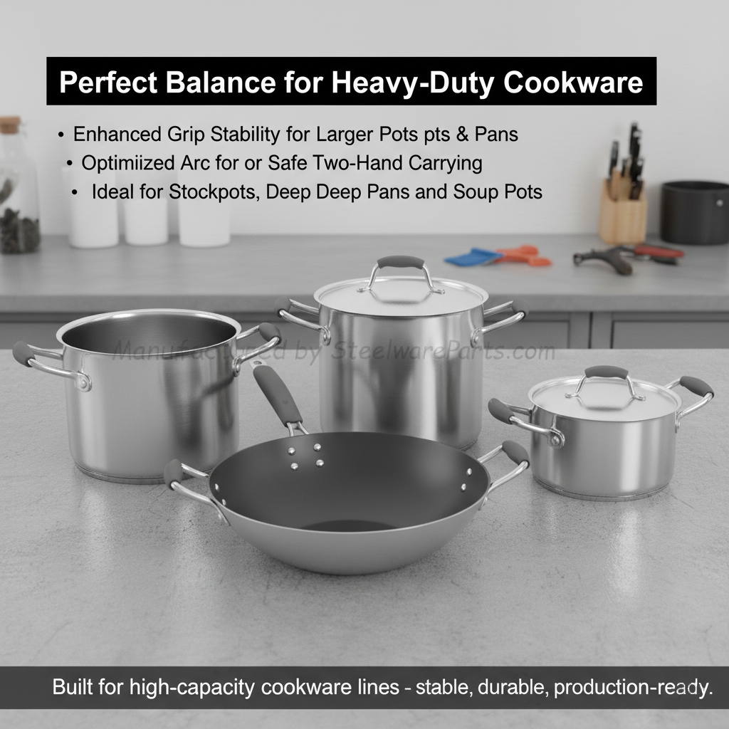 C-017 Stainless Steel Cookware Handle Set (Body Handle + Lid Knob)