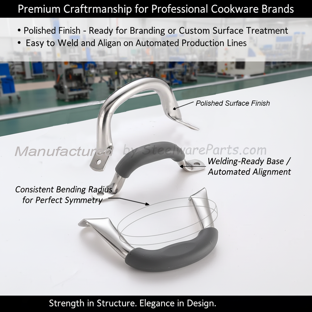 C-017 Stainless Steel Cookware Handle Set (Body Handle + Lid Knob)