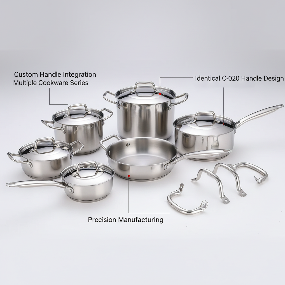 C-020 Hollow Stainless Steel Cookware Handle Set (Body Handle + Lid Knob)