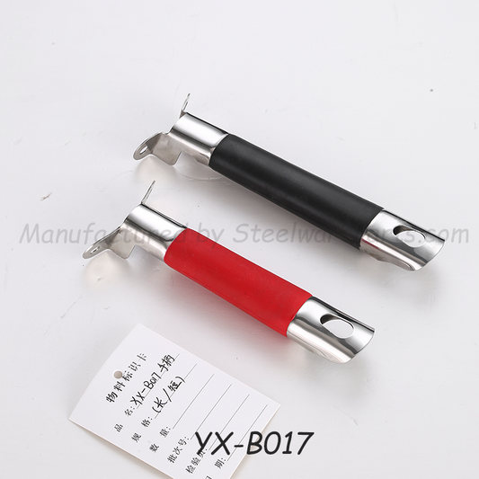 B-017 Hollow-Core Round Stainless Steel Cookware Handle-Silicone-Coated Handles